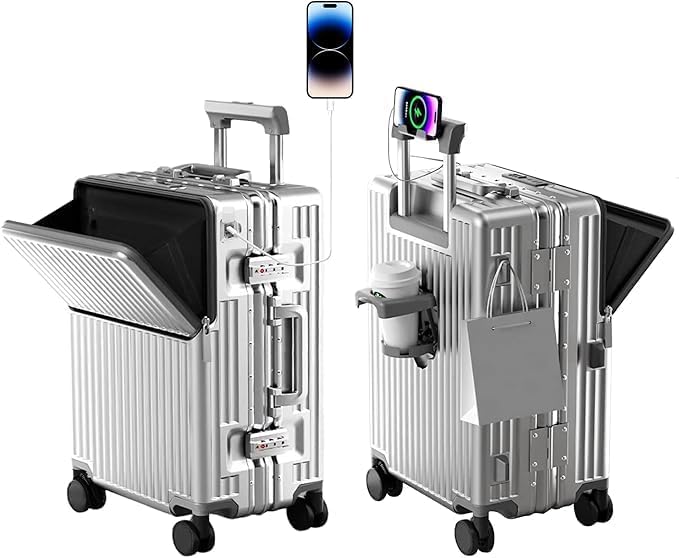 GoCarry Travel Suitcase – USB Charging Trolley with Laptop Compartment