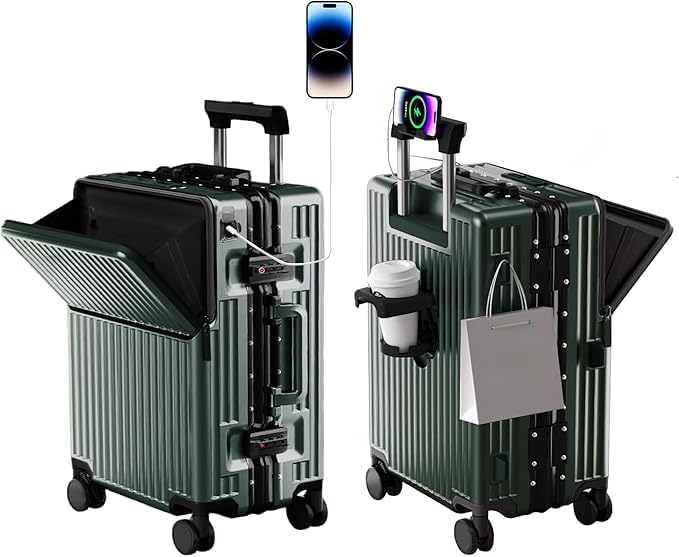 GoCarry Travel Suitcase – USB Charging Trolley with Laptop Compartment
