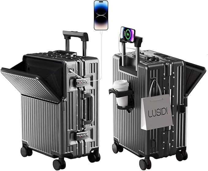 GoCarry Travel Suitcase – USB Charging Trolley with Laptop Compartment
