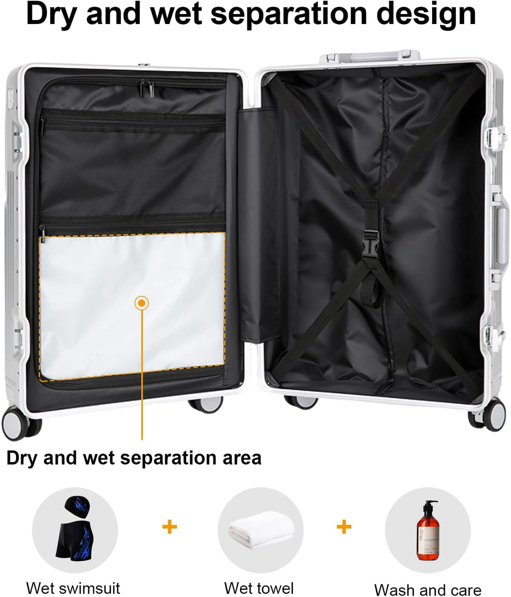 GoCarry Travel Suitcase – USB Charging Trolley with Laptop Compartment