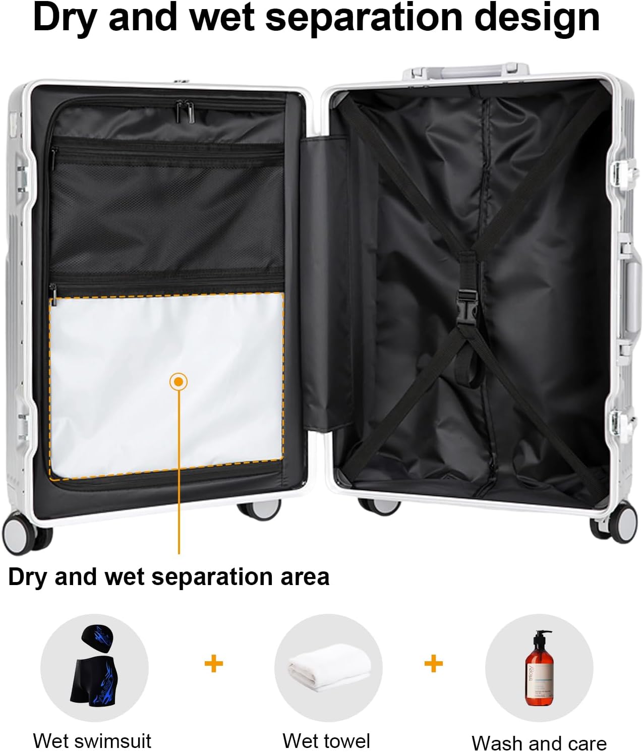 GoCarry Travel Suitcase – USB Charging Trolley with Laptop Compartment